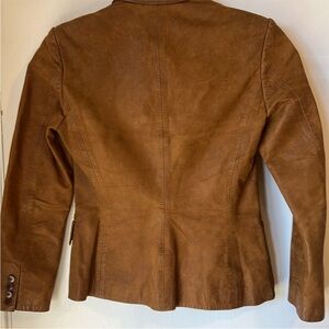 Ralph Lauren Women's Tan Leather Blazer